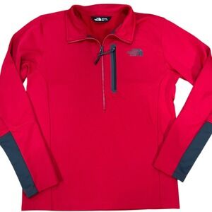 The North Face Men's Medium‎ Red Canyonlands 1/2 Zip Fleece Pullover Jacket